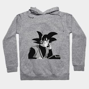 Goku Call Center Black and White Hoodie